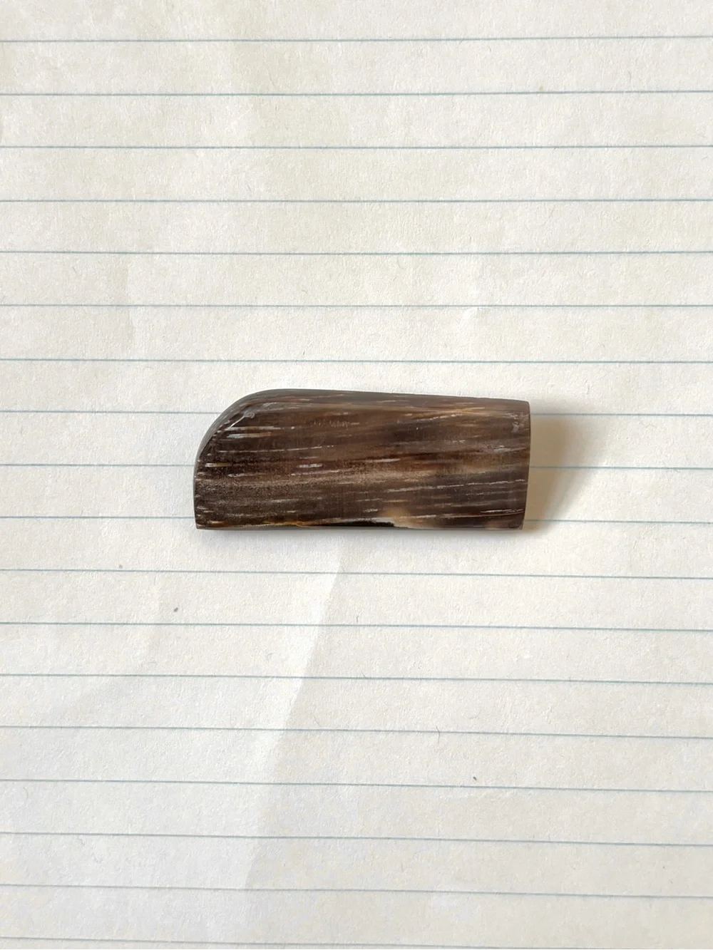 Natural brown with soft white hard stone retangle brooch pin